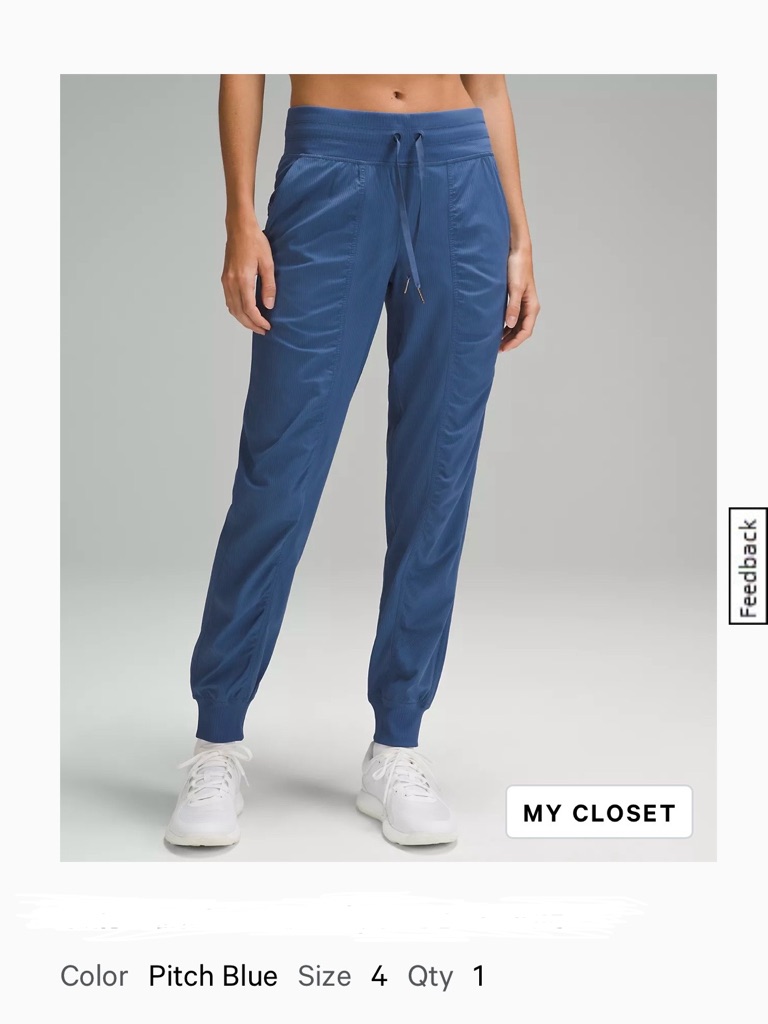 Lululemon Athletica Pitch Blue Dance, Studio Jogger With Mid-Rise Waist